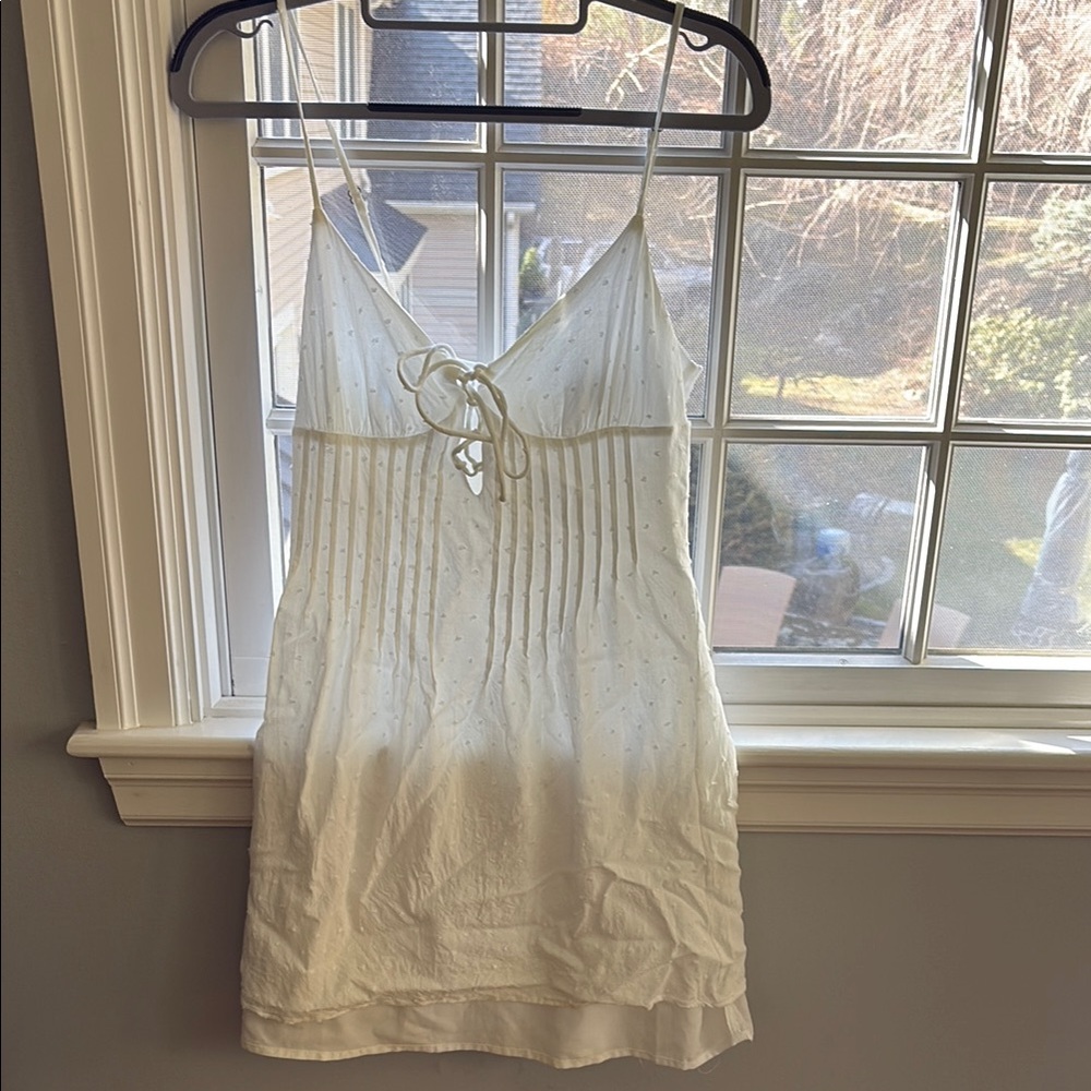 Elegant White Spaghetti Strap DRESS